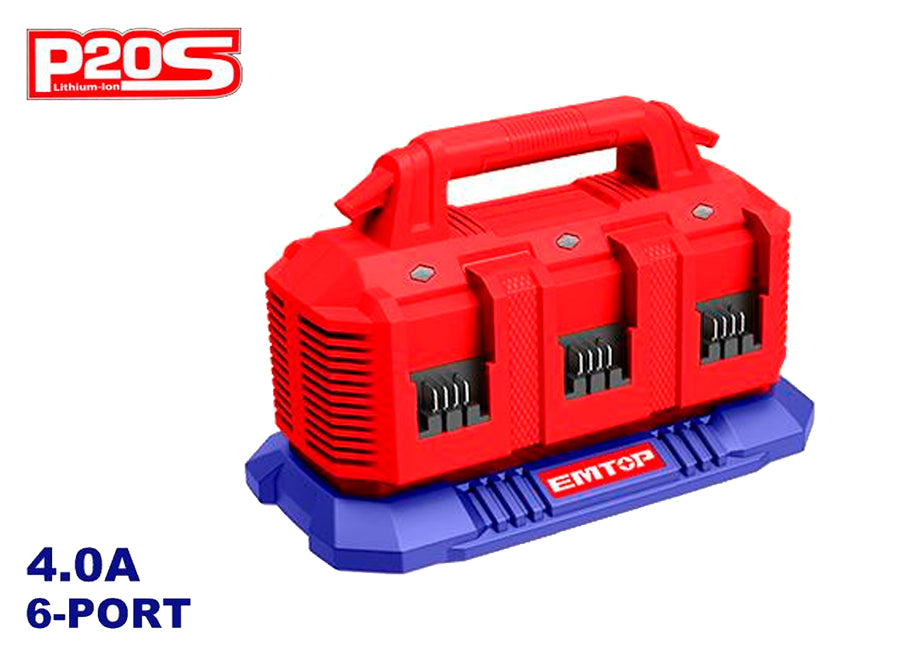 CARGADOR 6 PUERTOS 4.0A 20V EMTOP