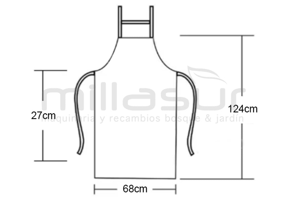 MANDIL DE PROTECCION 68x124 CM