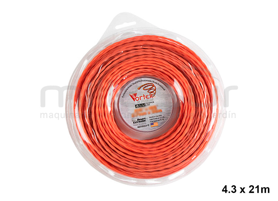 NYLON VORTEX ALU NARANJA 4.3 x 21 m. (ANTIRUIDO-COPOLIMERO)
