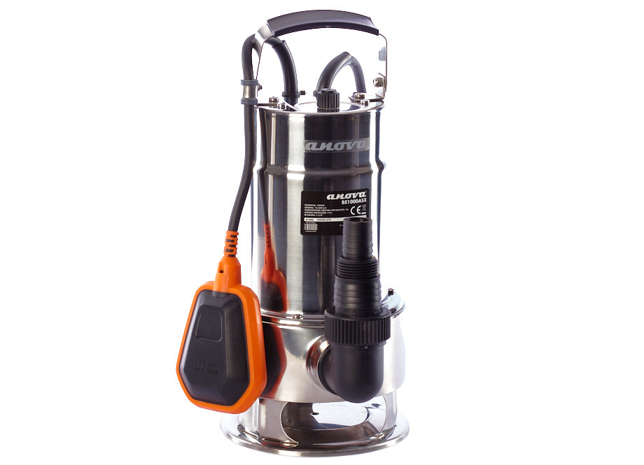 BOMBA ELECTRICA SUMERGIBLE AGUAS SUCIAS 1000W ACERO INOX