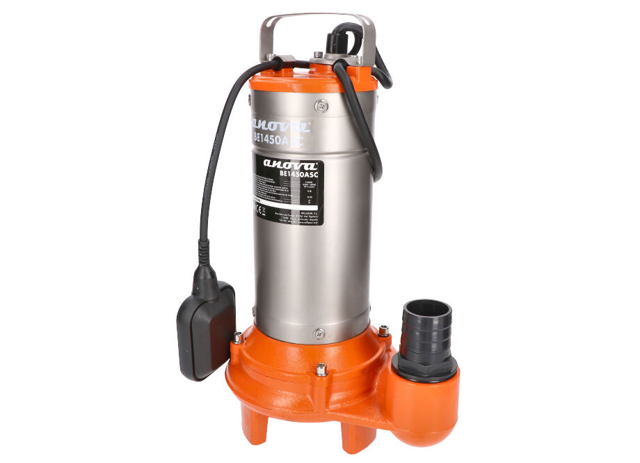 BOMBA ELECTRICA SUMERGIBLE AGUAS SUCIAS 1100W 430L/M - CUCHILLA
