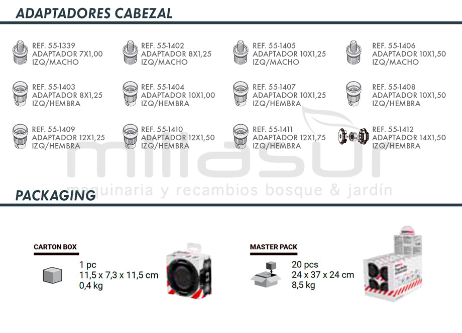 CABEZAL EASYWORK 102 CARGA RÁPIDA - SIN ADAPTADOR