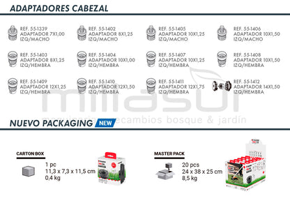 CABEZAL HOBBY TNG109 - SIN ADAPTADOR