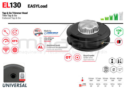 CABEZAL TAP-N-GO CARGA RAPIDA UNIVERSAL
