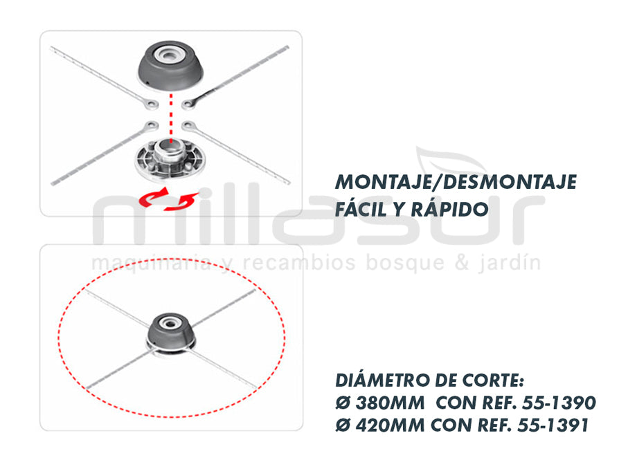CABEZAL UNIVERSAL PRODISC 380mm.