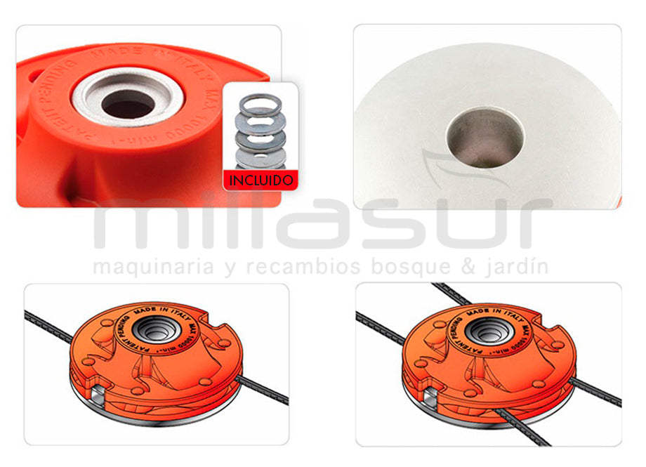 CABEZAL UNIVERSAL WHIPS 25/2-4 PARA NYLSAW 2 / 4 HILOS
