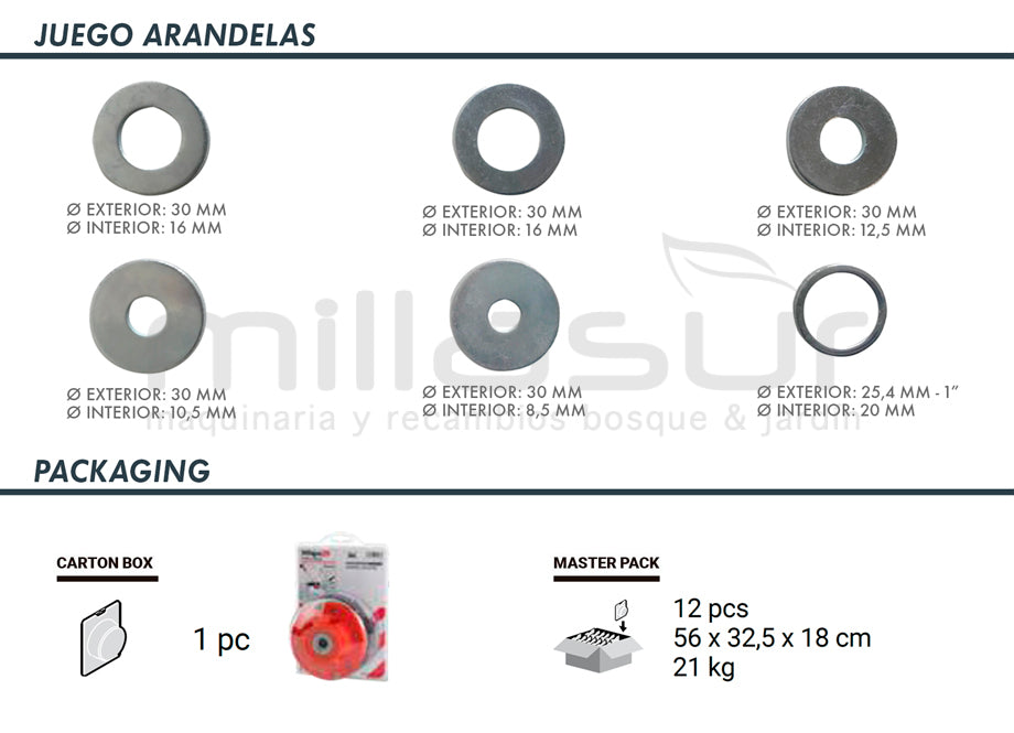 CABEZAL UNIVERSAL WHIPS 25/2-4 PARA NYLSAW 2 / 4 HILOS