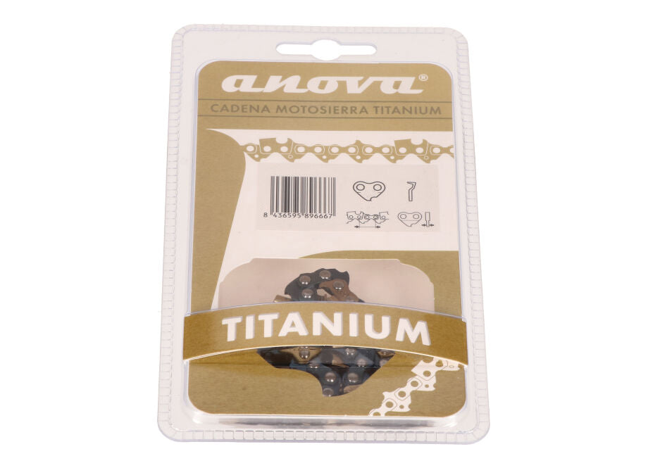 CADENA ANOVA TITANIUM 3/8" - .058" CUADRADO - 64 E