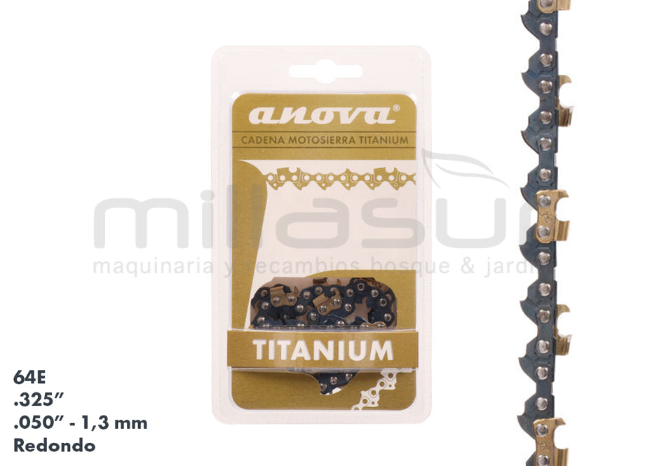 CADENA ANOVA TITANIUM .325" - .050" REDONDO - 64 E