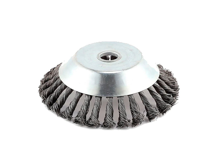 CABEZAL LIMPIEZA CON CEPILLO METALICO PARA DESBROZADORAS 140mm - 25,4 (con arandela reductora 20mm)
