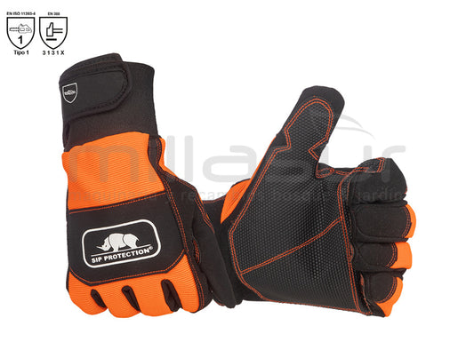 GUANTES ANTICORTE MOTOSIERRA 2MANOS SIP CLASE 1 - T8