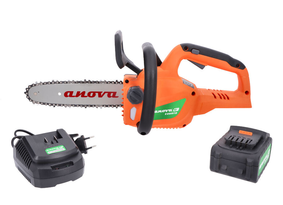 MOTOSIERRA BATERÍA ANOVA E-PLUS 20V 10" - INCLUYE 1 BATERIA 4,0AH Y CARGADOR