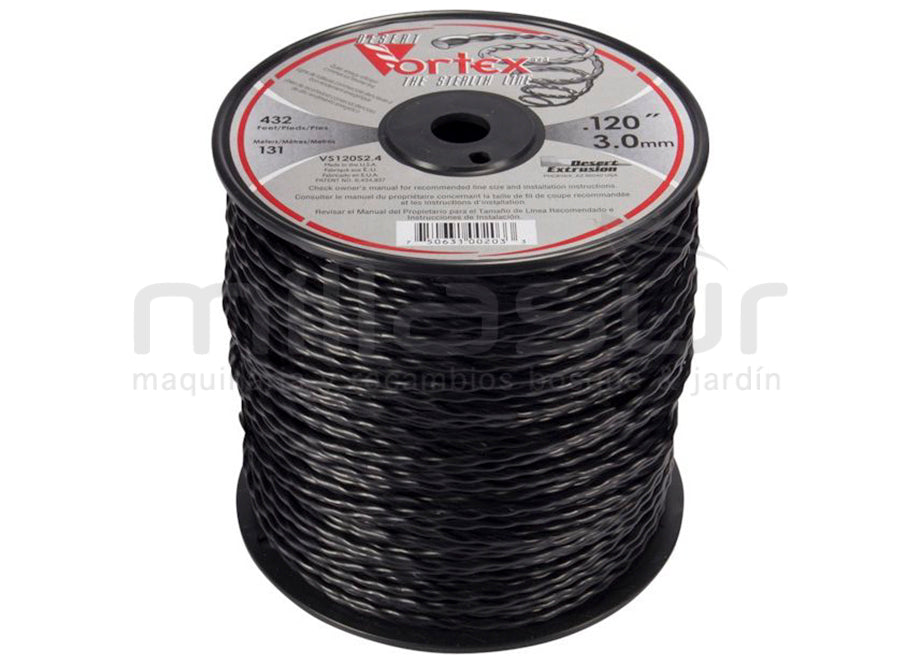 NYLON VORTEX BOBINA 3.0 x 132 m.(ANTIRUIDO-COPOLIMERO)