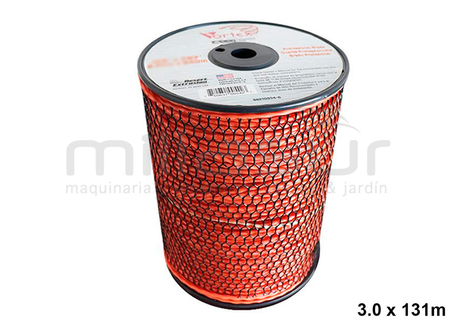 NYLON VORTEX ALU NARANJA 3.0. x 131 m. BOBINA (ANTIRUIDO-COPOLIMERO)