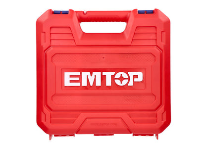 TALADRO BATERIA EMTOP 20V 45NM 15+1 P20S (INCLUYE 2 BATERIAS 2Ah, CARGADOR, MALETIN)
