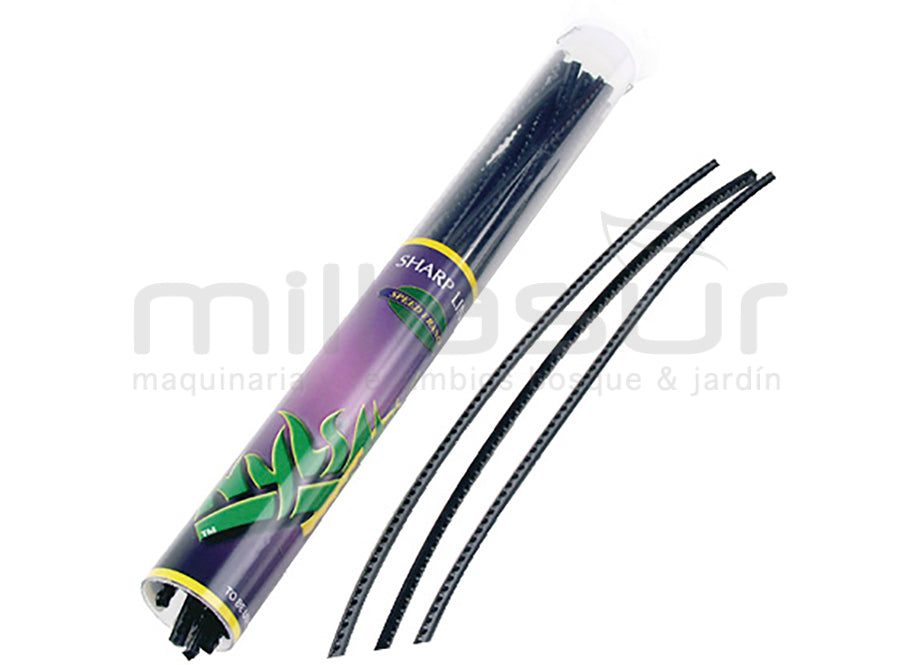 TUBO TIRAS NYLON "DIENTE TIBURON" 15uds 260 x 4.50 mm.